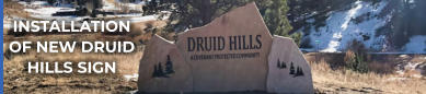 INSTALLATION OF NEW DRUID HILLS SIGN